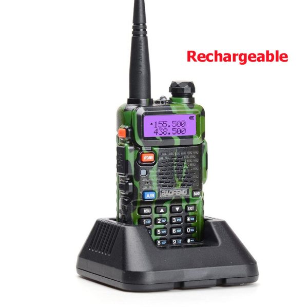 BaoFeng UV-5R (Single & Set of 2 3 4) Walkie-Talkie Dual-Band VHF UHF Transceiver 5W PC Programmable Two-Way Radio with 128 Store Channels, 136-174 400-520MHz Frequency Range, 5km Max. Talking Range, Clear Voice Output (Green) Online Hot Sale