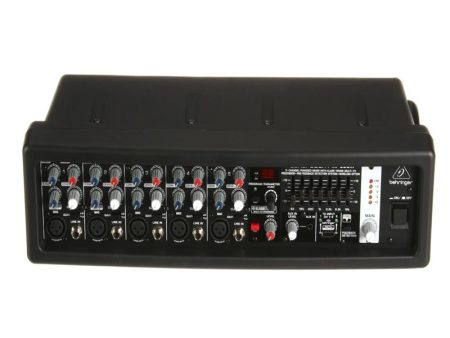 [CLEARANCE] Behringer EuroPower PMP550M 500W 5-Channel Powered Mixer with Klark Teknik Multi-FX Processor, FBQ Feedback Detection System, & Wireless Option, 25 Presets Reverb, Chorus, Flanger, Delay, Pitch Shifter, 5 Mic Line, TRS Aux Input Supply