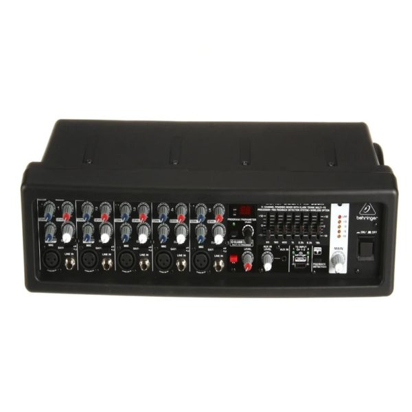 [CLEARANCE] Behringer EuroPower PMP550M 500W 5-Channel Powered Mixer with Klark Teknik Multi-FX Processor, FBQ Feedback Detection System, & Wireless Option, 25 Presets Reverb, Chorus, Flanger, Delay, Pitch Shifter, 5 Mic Line, TRS Aux Input Supply