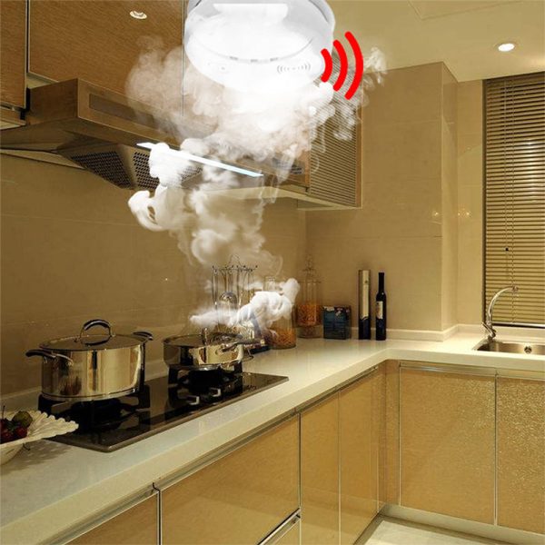 DAYTECH Photoelectric Wireless Smoke Detector Fire Preventive Alarm System for Home, Office, School, Hotel, Hospital, Restaurant Indoor Establishments | SM02 Online now