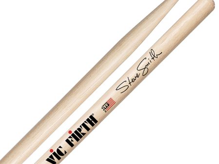 Vic Firth SSS Steve Smith Signature Lacquer Hickory Oval Tip Drumsticks with Short Taper for Drums and Cymbals For Sale