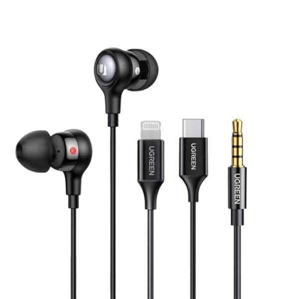 UGREEN Wired In-Ear Earphones 3.5mm Type C Lightning Connector with Microphone, Noise Isolation, Sensitive Wire Control for Smartphones, Tablets, Laptop | 30631, 30637, 30638 Online