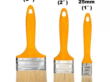 INGCO Utility Paint Brush Set 3pcs 1  2  3  SS Super Select for Oil-Based Paint | CHPTB7860301 Sale