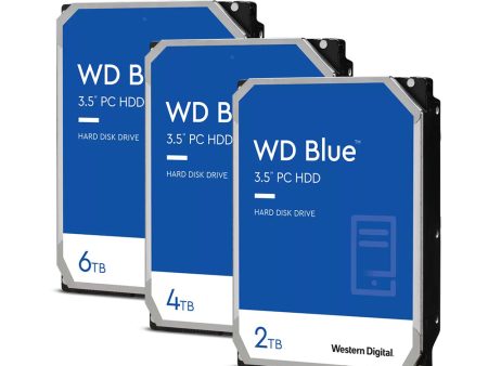 Western Digital WD Blue 3.5  2TB 4TB 6TB SATA HDD Hard Disk Drive with 5400RPM Disk Speed and 256MB Cache Buffer for Desktop PC Computer WD20EZAZ WD40EZAZ WD60EZAZ Discount