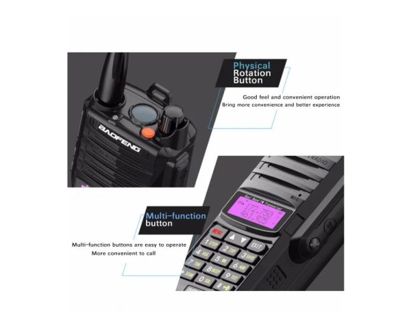 BaoFeng UV-9R PLUS (Single & Set of 2 3 4) Walkie-Talkie Dual-Band VHF UHF Transceiver 8W PC Programmable Two-Way Radio with 128 Store Channels, 136-174 400-520MHz Frequency Range, 9km Talking Range, Clear Voice Output, IP67 Waterproof Online Sale