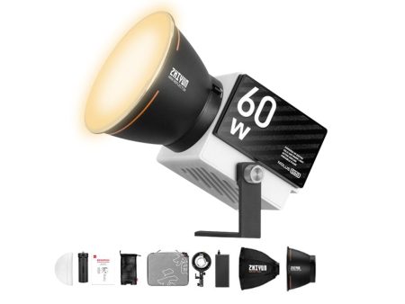 Zhiyun Molus G60 60W Portable Bi-Color LED Monolight Studio Light Kit with Reflector, 2700-6500K Adjustable Color Temperature, Bluetooth Mobile Phone App & On-board Control for Camera Photography & Videography Supply