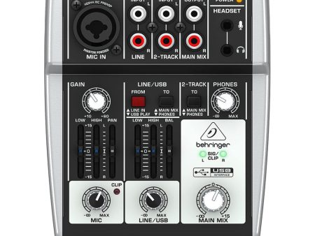 Behringer XENYX 302USB Premium 5-Input Channel Mixer Ultra-Low Noise with XENYX Mic Preamp and USB 2.0   Audio Interface 15V with 2-Band British-Style EQ, XLR TRS Combo Jack, RCA & 3.5mm Outputs Hot on Sale