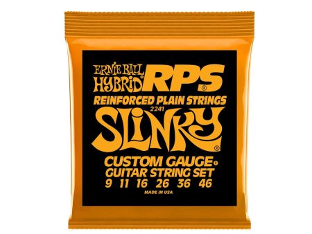 Ernie Ball RPS-HY Hybrid Slinky Bright Gauge Reinforced Plain Electric Guitar Strings (.09- .046mm) | 2241 For Sale