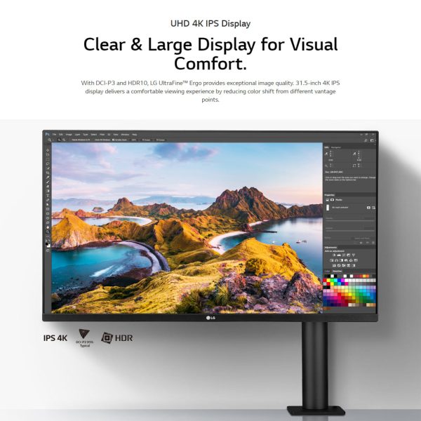 LG 32UN880-B 32  UltraFine IPS 60Hz 4K UHD HDR10 Monitor HDMI DisplayPort USB-C, AMD Radeon FreeSync, Dynamic Action Sync, Black Stabilizer, Onscreen Controls and Super Resolution Online Hot Sale