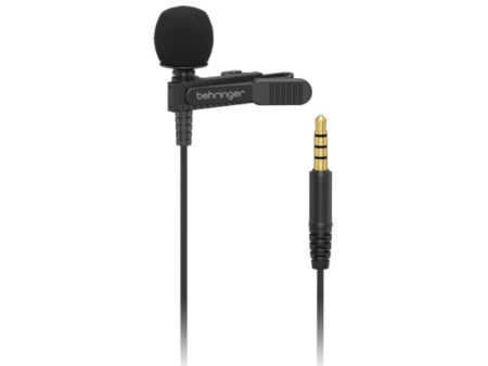 Behringer BC LAV Condenser Lavalier Microphone for Mobile Devices with 3.5mm TRRS Cable & 3.5mm TRS Adapter, 1.2m Cable, Omni-directional Capsule, 50Hz-20kHz Frequency Response, Shirt clip, Windscreen & Carry Pouch Included Fashion