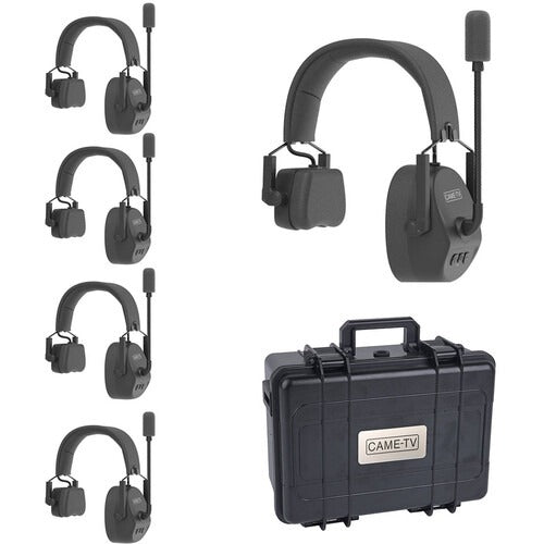 CAME-TV Kuminik8 Full-Duplex Wireless DECT Intercom System Single-Ear Headset EU (1.78 - 1.93 Ghz) with Up to 1500ft 450m 2-Way Working Distance, 10 hours Master Headset & 13 hours Remote Headset Battery Life, IP63 Dust and Water Resistant Fashion