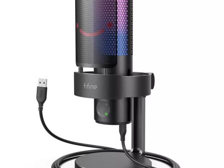 Fifine A9 RGB Omnidirectional Condenser Microphone with Built-In Volume Controls and Pick Up Pattern Switch for Voice Recording, Streaming, and Broadcast Hot on Sale