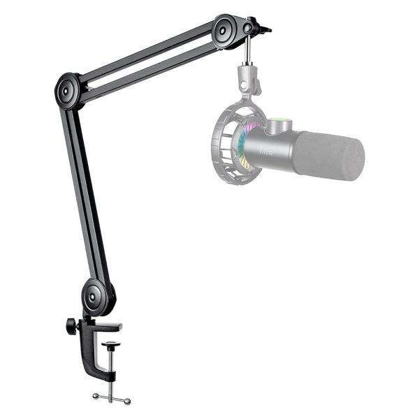 Fifine BM63 Heavy Duty Microphone Boom Arm with Triple Joint Spring Suspension, Desk Clamp, and Universal 5 8-Inch Bolt Mount Online now