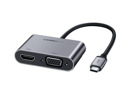 UGREEN 4K 30Hz USB-C to HDMI, VGA, USB 3.0 Adapter Converter with Type-C Port Power Delivery PD Protocol for Laptops, Monitors, Projectors | 50505 For Sale