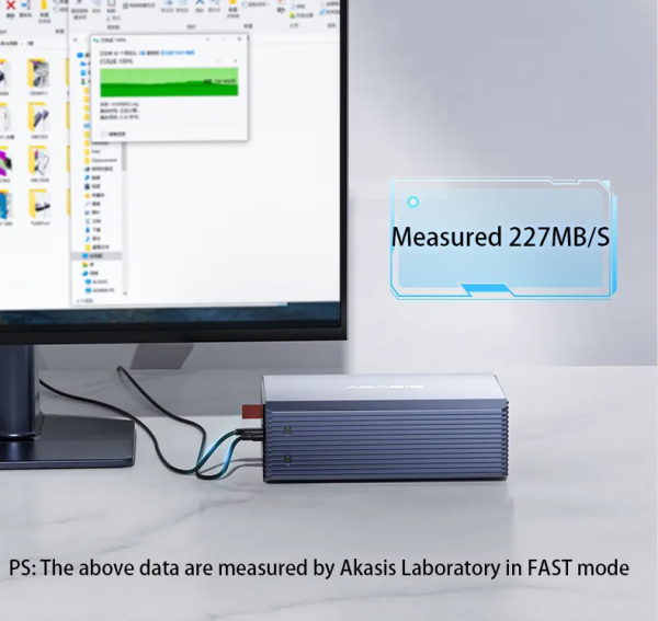 ACASIS EC-7352 USB-C Dual Bay 2.5 Inch   3.5 Inch SATA Universal Hard Disk Drive Matrix Array Enclosure with 4 RAID Mode Dip Switch, 5Gbps High-Speed Data, Driver-Free and Support for Up to 36TB  HDD   SSD Capacity for PC Desktop Data Fashion