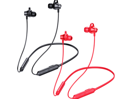 Motivo W50 In-Ear Sport Earphones with Bluetooth 5.0, IPX5 Sweat Resistant, Button-Type Controls with Microphone for Smartphones, PC and Laptop (Black, Red) | E0005, E0006 Cheap