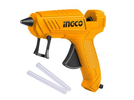 INGCO GG148 100W Electrical Corded Glue Gun High Temperature with 2pcs 11.2mm Glue Stick for Repairing, Sealing, and Jointing Supply