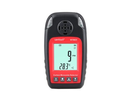 Wintact WT8825 Carbon Monoxide Gas Detector with Monochromatic LCD Display, Built-In Alarm Lights and Buzzer on Sale