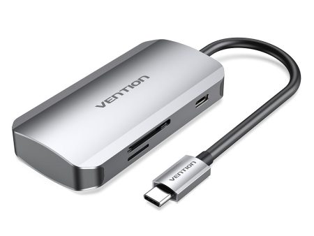 Vention 6 in 1 USB Type C Hub with 5Gbps USB 3.0 Ports, SD   microSD Card Reader, & Fast Charging USB-C Power Delivery Adapter Dock | TNHHB For Sale