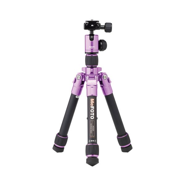 [CLEARANCE] MeFOTO Daytrip Travel Aluminum Tripod with Mini Arca Ball Head, 4kg Load Capacity, Reverse Folding Function (Available in Black, Blue, Green, Orange, Purple, Red, Titanium) Discount