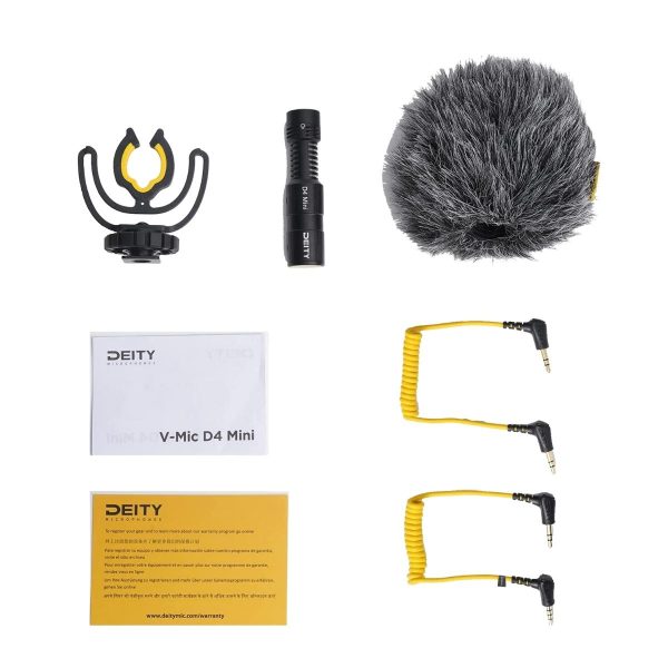 Deity V-Mic D4 Mini Audio Video Condenser Microphone with 20mph Wind Rating, AUX 3.5mm Input, 74dB Noise Ratio Camera-Mount Shotgun Mic Hot on Sale