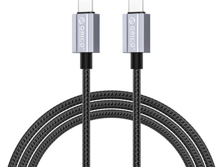 [CLEARANCE] ORICO GQA100 (1m  1.5m   2m) USB Type C to USB Type C Fast Charging Data Cable 20V 5A PD 100W, 480Mbps Transmission Rate, Nylon-Braided Aluminum Alloy for Smartphones, MacBook, Tablet, PC Supply