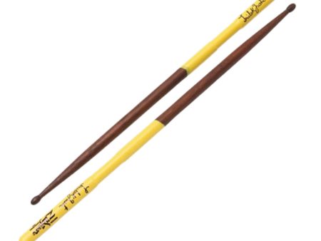 Zildjian ZASTG Gurtu Series Oval Drumsticks Signature with Medium Taper (Brown & Yellow) for Drums and Percussion Hot on Sale