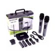 KEVLER PM-101 Dual Portable UHF Wireless Microphone with Detachable Antenna, LCD Display, 16 Selectable Frequencies and Button Control Online Sale