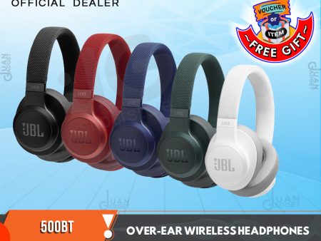 [CLEARANCE] JBL LIVE 500BT Wireless Over-Ear Bluetooth Headphones Foldable 30h Playtime with Mic Ambient Aware TalkThru Wired Mode Multipoint Support Discount