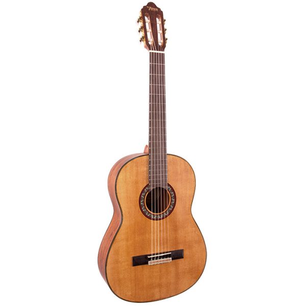 Valencia 400 Series Classical Full Size Acoustic Guitar with Satin Finish, 6-String Nylon, 19 Frets for Student Musicians, Beginner Players (Vintage Natural, Classic Sunburst) | VC404, VC404CSB Supply