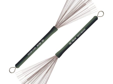 Vic Firth SB Two Tiered Medium Gauge Florian Inspired Metal Split Jazz Drum Brushes with Rubber Handles and Retractable Pull Rod Online Sale