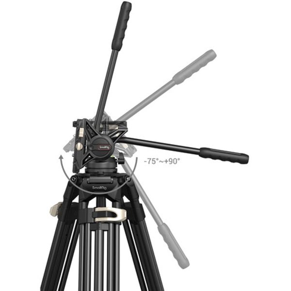 SmallRig AD-01 Heavy Duty Fluid Tripod with 8Kg Load Capacity and 360 Degree Rotatable Head with Built-in Spanner for Indoor Outdoor Photography Online