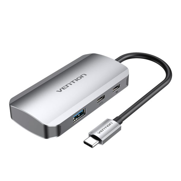 Vention 5 in 1 USB Type C Hub with 5Gbps USB 3.0 Ports, Gen1 TypeC Data, & Fast Charging USB-C Power Delivery Adapter Dock | TNDHB Online Hot Sale