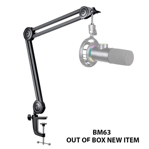 Fifine BM63 Heavy Duty Microphone Boom Arm with Triple Joint Spring Suspension, Desk Clamp, and Universal 5 8-Inch Bolt Mount Online now