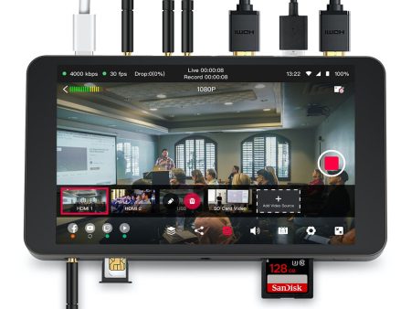 YoloLiv YoloBox Mini Encoder 5.5  1080P Ultra Portable All-in-One Multi-Camera Monitor with Switcher   Recorder Function, Touchscreen Controls, HDMI, USB, SD Card Slot, Wi-Fi, 4G LTE, Ethernet, and Built-in 4700mAh Battery Cheap