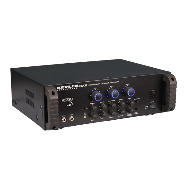 KEVLER GX-8 900W X2 High Power Integrated Amplifier with 3.5mm Jack Mic Input, Feedback Reducer, Mic Priority Button, Effects Master Controls for Karaoke System Hot on Sale