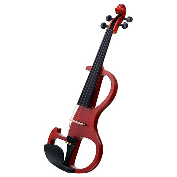 Fernando E358-2 4 4 4 String Electric Violin with Piezo-Style Pickups, Spruce Body, and 3.5mm AUX Output (Black, Red) Online Hot Sale