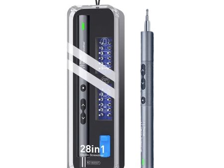 [CLEARANCE] Noyafa 28-in-1 Pen-Type Electric Mini Screwdriver Set with 24 Screwdriver Bits (4x28mm), Forward and Reverse Rotate, LED Lighting and Rechargeable 350mAh Battery for Hardware and Electronics | NO-882037 Hot on Sale