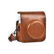 Pikxi BMS12 PU Leather Soft Silicone Protective Camera Case Bag for Fujifilm Instax Mini 12  with Shoulder Strap - Available in Different Colors Online Sale