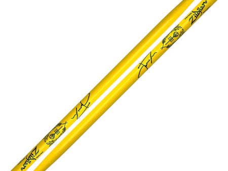 Zildjian ZASJD2 Josh Dun Artist Series with Signature Logo and Trench Drumsticks Medium Taper for Drums and Cymbals (Yellow) Online