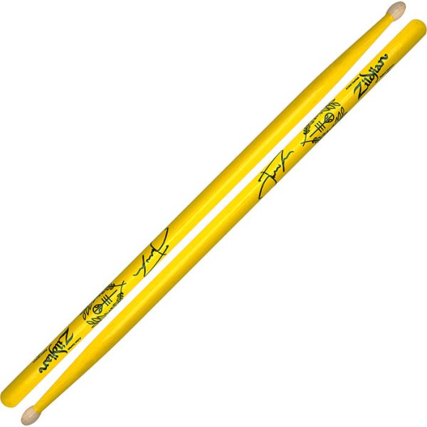 Zildjian ZASJD2 Josh Dun Artist Series with Signature Logo and Trench Drumsticks Medium Taper for Drums and Cymbals (Yellow) Online